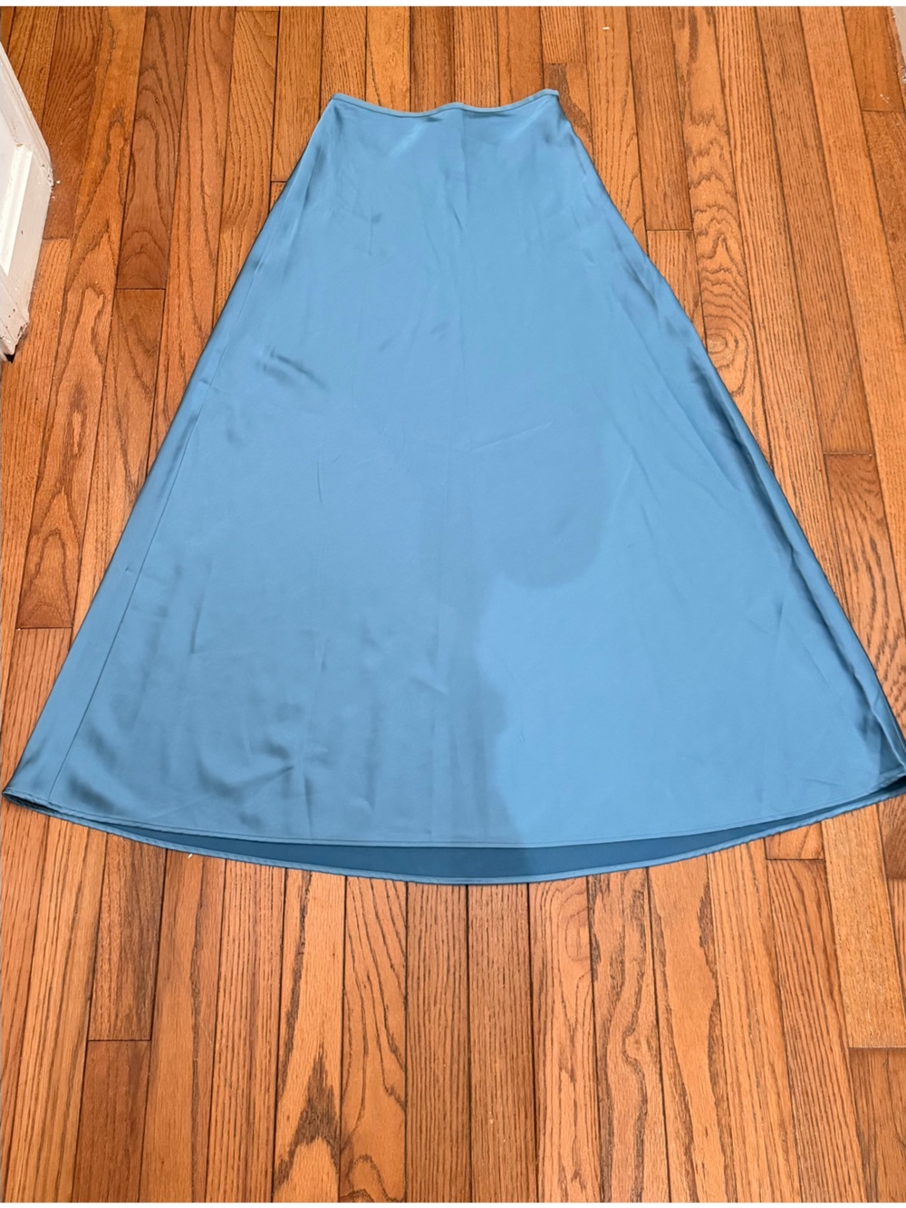 Magaschoni Dusty Blue Midi A-Line slip Skirt